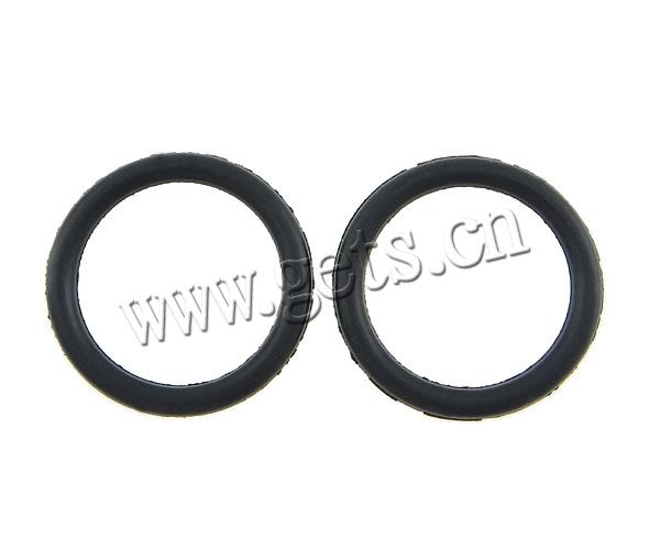 Rubber Stopper Beads, Donut, more sizes for choice, black, 20000PCs/Bag, Sold By Bag