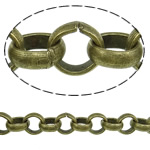 Rolo Eisenkette, Eisen, plattiert, keine, frei von Nickel, 10x3mm, 10m/Strang, verkauft von Strang