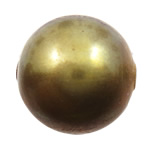 Messing glatt Perlen, rund, plattiert, keine, Bohrung:ca. 2mm, 3400PCs/Tasche, verkauft von Tasche