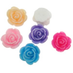 Cabujón de flor de resina, color sólido, más colores para la opción, 14x8mm, 2000bolsaspantalón/Bolsa, Vendido por Bolsa