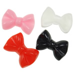 Solid Color Resin Cabochon, Bowknot, flat back 