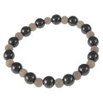Magnetic Hematite Bracelet, with Cats Eye 8mm .5 Inch 