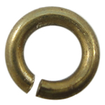Messing öffnen Sprung Ring, Kreisring, plattiert, keine, 7x1mm, Bohrung:ca. 5mm, verkauft von kg