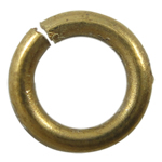 Sägeschnitt Messing Closed Sprung-Ring, Kreisring, plattiert, keine, 4x0.8mm, Bohrung:ca. 2mm, verkauft von kg