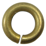 Messing öffnen Sprung Ring, Kreisring, plattiert, keine, 7x1.5mm, Bohrung:ca. 4mm, verkauft von kg
