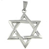 Stainless Steel Star Pendant, Star of David, original color Approx 