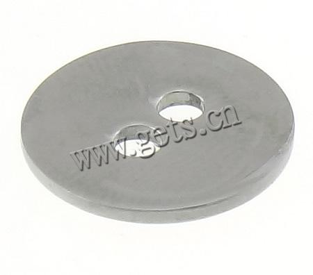 Stainless Steel Button Clasp, Flat Round, Customized, original color, 12x12x1mm, Hole:Approx 1.5mm, Sold By PC