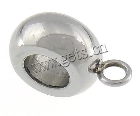 Stainless Steel Bail Bead, Donut, original color, 10x13x5mm, Hole:Approx 5, 2mm, Sold By PC
