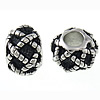 Stainless Steel European Beads, Rondelle, without troll & blacken Approx 6mm 
