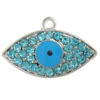 Zinc Alloy Evil Eye Pendant, Horse Eye, plated, Customized & enamel & with rhinestone Approx 1.8mm 