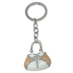 Rhinestone Zinc Alloy Key Chain, with enamel, Handbag, with rhinestone, nickel, lead & cadmium free Approx 26mm .1 Inch 