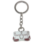 Rhinestone Zinc Alloy Key Chain, with enamel, Handbag, with rhinestone, nickel, lead & cadmium free Approx 25.5mm .5 Inch 