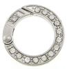 Zinc Alloy Snap Clasp, Donut, plated, Customized & with rhinestone 