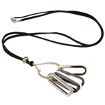 Fashion Iron Necklace, Zinc Alloy, zinc alloy lobster clasp, with rhinestone, nickel, lead & cadmium free .4 Inch 