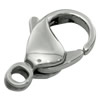 Stainless Steel Lobster Claw Clasp, 304 Stainless Steel, machine polishing, original color Approx 1mm 