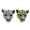 Animal Zinc Alloy Connector, with enamel, Leopard, plated, enamel & with rhinestone & 1/1 loop Approx 3mm 