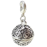 Zinc Alloy Europa Prayer Box Pendant, with lobster clasp, nickel, lead & cadmium free, 35x18mm, Hole:Approx 3.5x4MM, Sold by PC