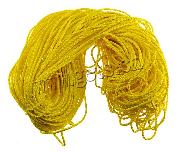 PU Cord, PU Leather, handmade, braided & more sizes for choice, yellow, 100Yards/Lot, Sold By Lot