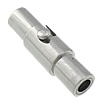 Round Stainless Steel Magnetic Clasp, Tube, original color Approx 2mm 