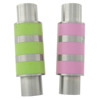 Fermeture magnétique en acier inoxydable rond, tube, émail, plus de couleurs à choisir Environ 6mm, Vendu par PC