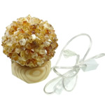 lampe de quartz naturel , perles de citrine, avec bois, Novembre Birthstone Vendu par PC