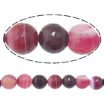 Natural Lace Agate Beads, Round, Customized & faceted, rose pink Approx 1-1.5mm Approx 15 Inch 