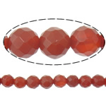 Natural Red Agate Beads, Round, Customized & faceted Approx 1.5mm Approx 15 Inch 
