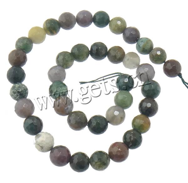 Natural Indian Agate Beads, Round, more sizes for choice & faceted, Hole:Approx 1.5mm, Length:Approx 15 Inch, Sold By Strand