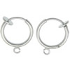 Brass Hoop Earring Components, platinum color plated, with loop Approx 1.8mm 