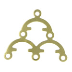 黄銅イヤリングのコンポーネント, 銅, メッキ, 1/3 ループ, 無色 穴:約 1mm, 売り手 パソコン
