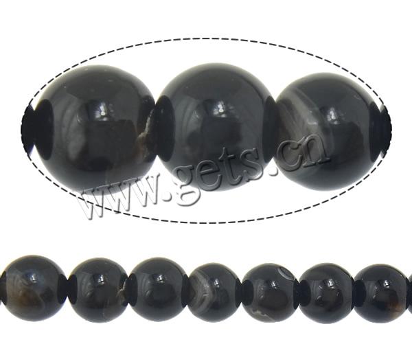 Natural Lace Agate Beads, Round, Customized & more sizes for choice & faceted, black, Hole:Approx 1-1.5mm, Length:Approx 15.8 Inch, Sold By Strand