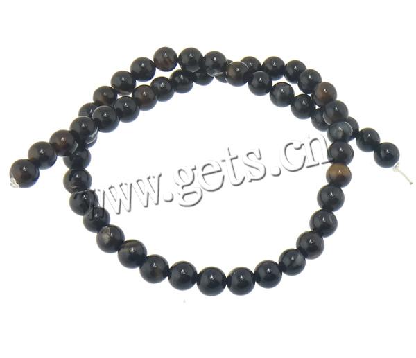 Natural Lace Agate Beads, Round, Customized & more sizes for choice & faceted, black, Hole:Approx 1-1.5mm, Length:Approx 15.8 Inch, Sold By Strand