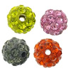 Rhinestone Clay Pave Beads, Round Approx 1.2mm 