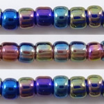 Round Japanese Glass Seed Beads, plated Approx 1mm, Approx 