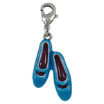 Zinc Alloy Lobster Clasp Charm, Shoes, plated, enamel, nickel, lead & cadmium free Approx 