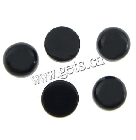 Agate Cabochon, Black Agate, Flat Round, different size for choice & flat back, Sold By PC