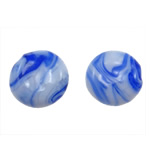 Plated Lampwork Beads, Flat Round Approx 1mm 