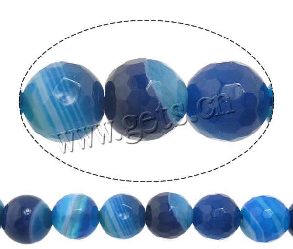 Natural Lace Agate Beads, Round, Customized & more sizes for choice & faceted, blue, Hole:Approx 1-1.5mm, Length:Approx 15 Inch, Sold By Strand