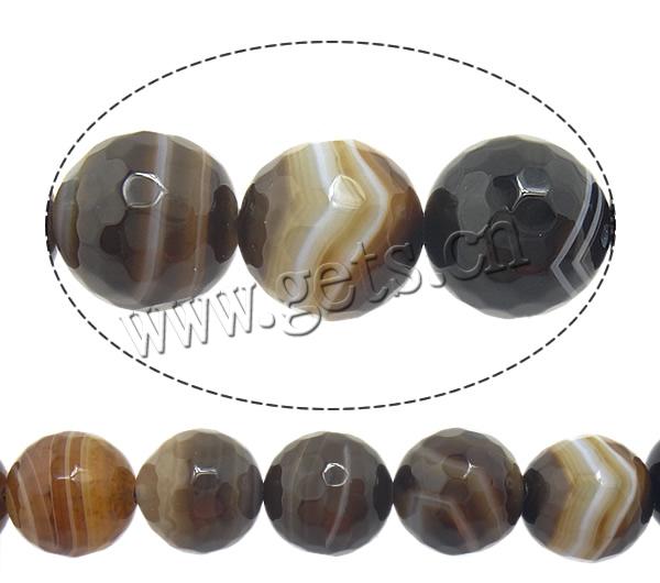 Natural Lace Agate Beads, Round, Customized & more sizes for choice & faceted, coffee color, Hole:Approx 1-1.5mm, Length:Approx 15 Inch, Sold By Strand