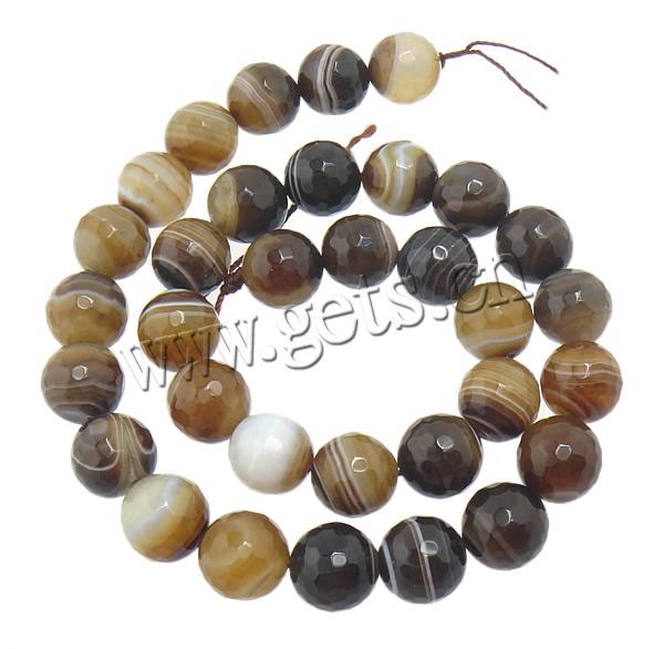 Natural Lace Agate Beads, Round, Customized & more sizes for choice & faceted, coffee color, Hole:Approx 1-1.5mm, Length:Approx 15 Inch, Sold By Strand