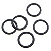 Gummi Stopper Perlen, Kreisring, schwarz, 6x6x1mm, Bohrung:ca. 4mm, 10000PCs/Tasche, verkauft von Tasche