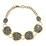 Fashion Statement Necklace, Zinc Alloy, with iron chain & Resin, gold color plated, nickel, lead & cadmium free .5 Inch 