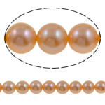 Perles de nacre rondes de culture d'eau douce, perle d'eau douce cultivée, naturel, rose, grade AAA, 8-9mm Environ 0.8mm pouce, Vendu par brin