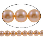 Perles de nacre rondes de culture d'eau douce, perle d'eau douce cultivée, naturel, rose, année AAAA, 11-12mm Environ 0.8mm pouce, Vendu par brin