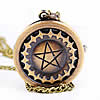 Watch Necklace, Zinc Alloy, with Glass, Flat Round, plated, with star pattern & twist oval chain, 30mm Approx 30-33 Inch 