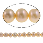 Perles de nacre rondes de culture d'eau douce, perle d'eau douce cultivée, naturel, rose, grade AAA, 10-11mm Environ 0.8mm pouce, Vendu par brin