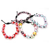Bracelets Murano de Woven Ball, chalumeau, avec corde en nylon, plus de couleurs à choisir, 12mm Environ 6.8-12.3 pouce, Vendu par brin