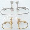 Brass Clip On Earring Finding, plated, adjustable 17mm 