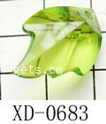 Transparent Acrylic Pendants, Leaf, translucent Approx 