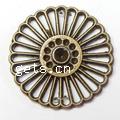 Zinc Alloy Chandelier Components, Flat Round, plated nickel, lead & cadmium free, 26mm 